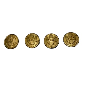 Vintage US Army Brass Eagle 7/8&quot; Buttons World War Militaria Lot 4
