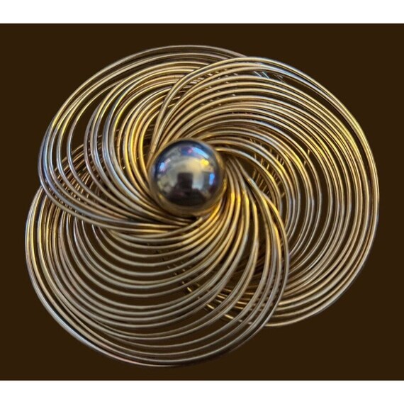 Vintage Gold 3" Wire Large Triple Atomic Pinwheel 