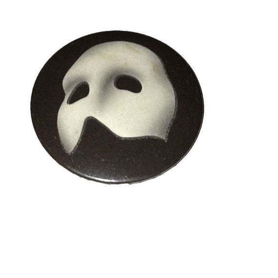 1986年 オペラ座の怪人 黒白マスク ピンバッジ ヴィンテージ - Etsy 日本
