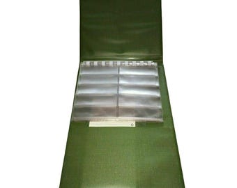 Vtg MCM Green Folding Address Book Notebook Phone Directory Memo Desk Pad Holder