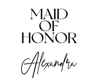 Minimalist Bridesmaid Proposal Wine Label, Black & White (Printable Instant Download)