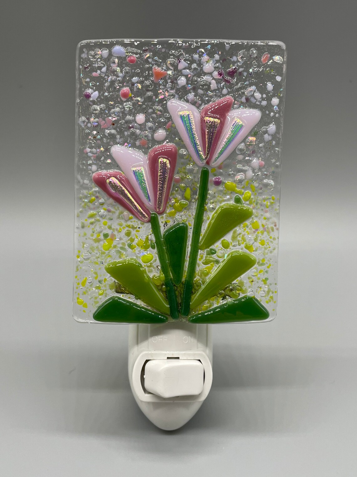 Pink Flower Night Light Etsy