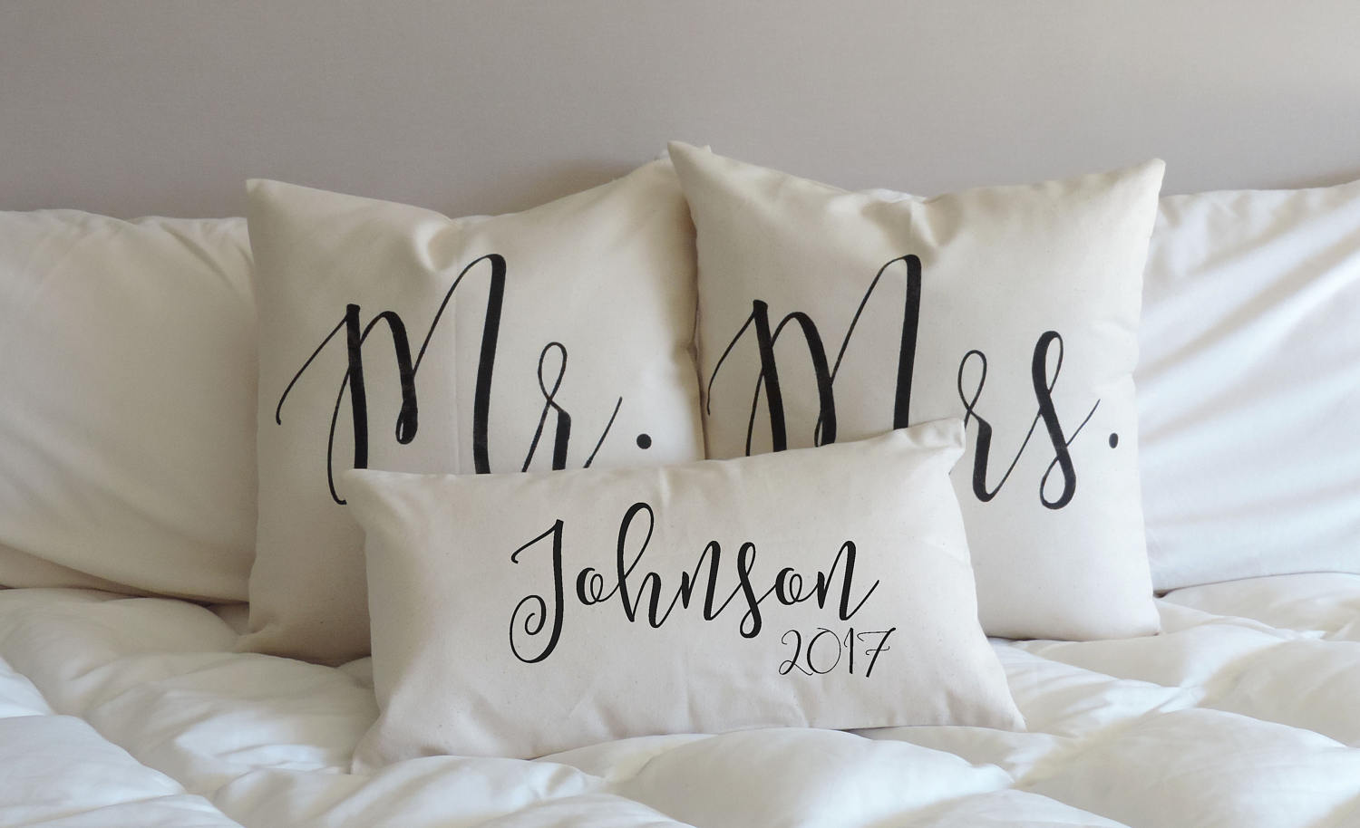 Wedding Pillow Cases Mr And Mrs Pillow Sets Wedding Gift Etsy