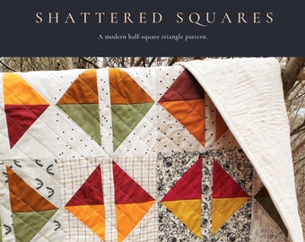 Shattered Squares Modern Quilt Pattern (PDF)