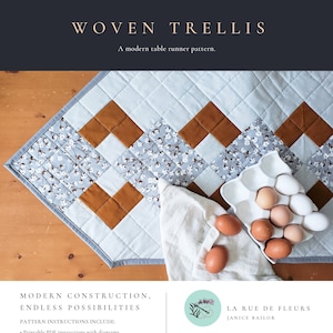 Woven Trellis Table Linens Bundle PDF Pattern