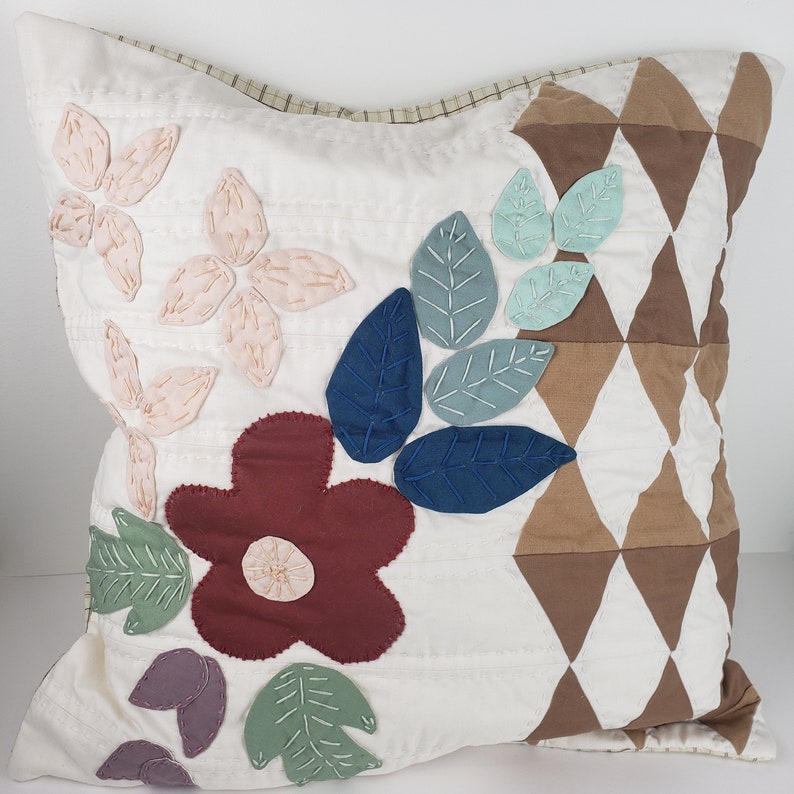 Modern Quilted Pillow Pattern with Appliqué details, Anniken Pillow Pattern PDF Digital Download image 6