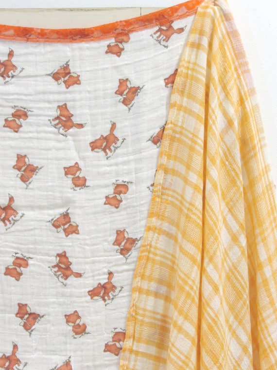 fox swaddle blanket