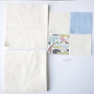 DIY Steppuntersetzer Kit, Anfänger Quilt Kit, Make It Yourself Gesteppt Untersetzer Kit mit Stoffen, Batting, Anleitung und Handmade Tag Bild 5