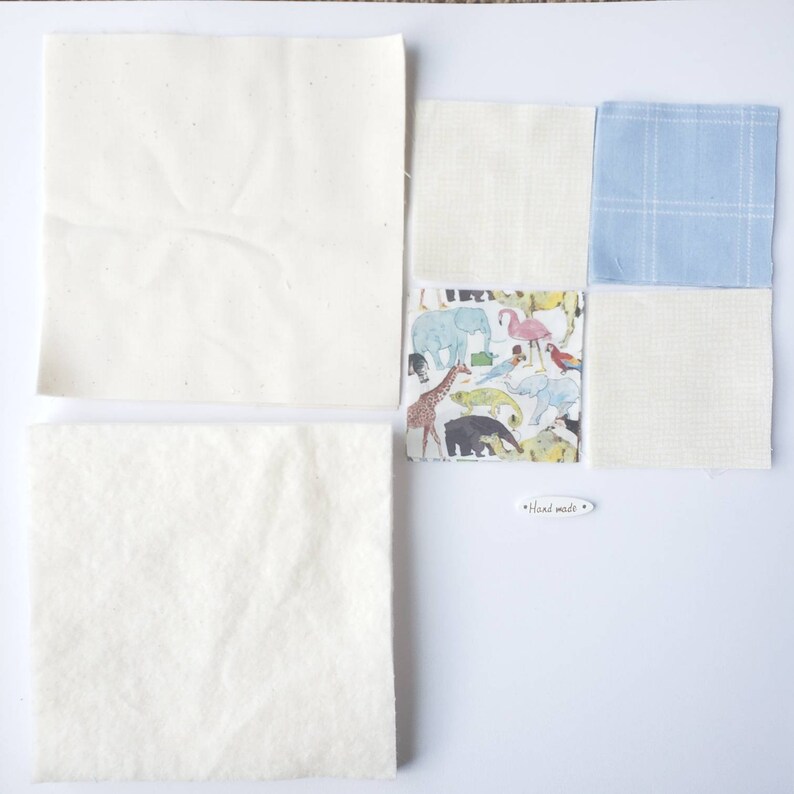 DIY Quilted Coaster Kit, Beginner Quilt Kit, Make It Yourself Quilted Coaster Kit with Fabrics, Batting, Instructions and Handmade Tag image 5