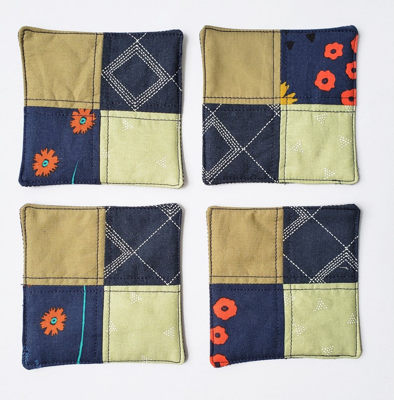 DIY Quilted Coaster Kit Beginner Quilt Kit Make It Yourself Etsy