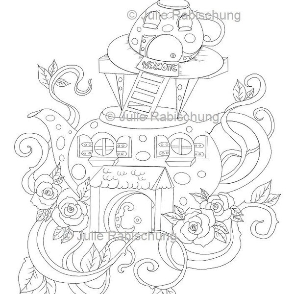 Alice in Wonderland Teapot Printable - Etsy