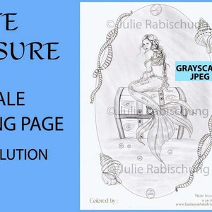 mermaid grayscale coloring page, grayscale mermaid coloring, mermaid adult coloring, mermaid grayscale adult coloring, Mermay coloring page