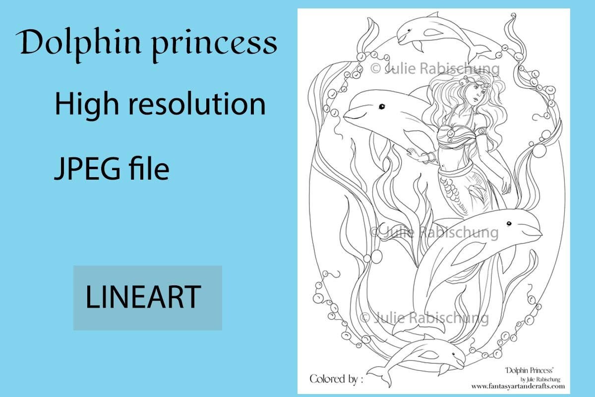 Coloring Pages Of Dolphins And Mermaids