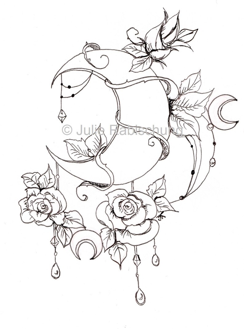tattoo design instant download tattoo design tattoo stencil moon tattoo roses tattoo neotraditional tattoo design printable tattoo design co visual arts craft supplies tools