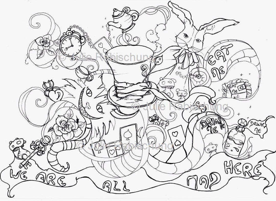 Wonderland Coloring Page-alice in Wonderland Coloring Page-wonderland