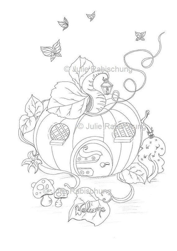 Pumpkin House Coloring Pageprintable Coloring Pagepumpkin - Etsy