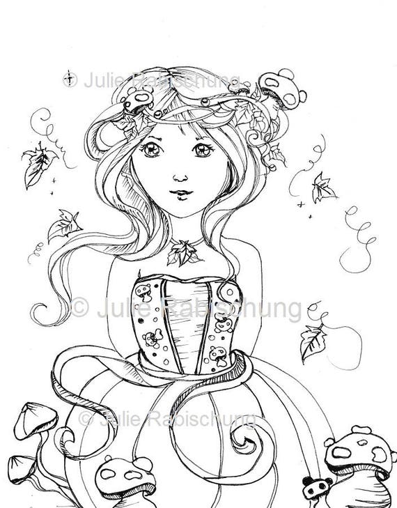 Digital Stamps Coloring Page Digi Stamp Cute Dollface