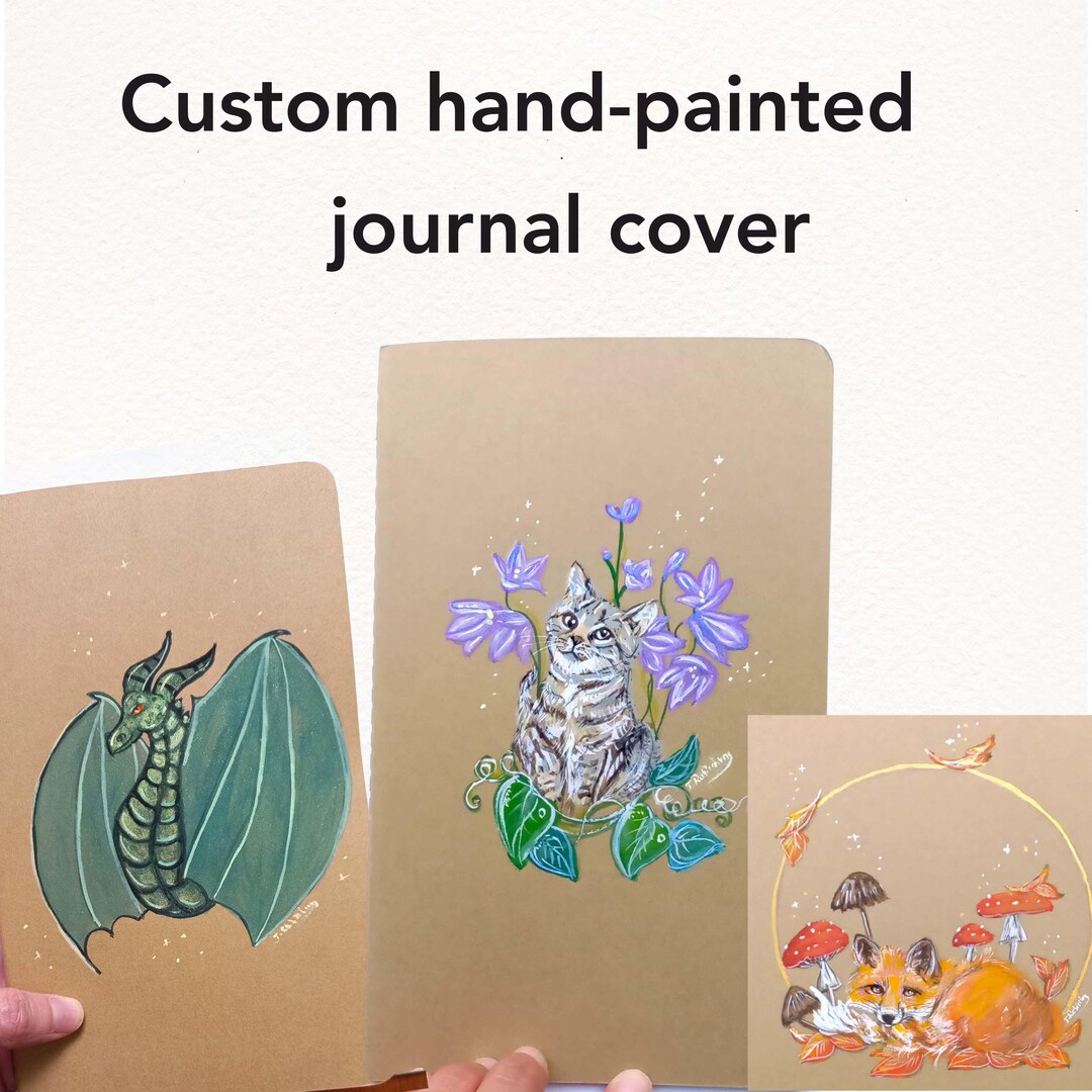 Custom Journal Cover, Custom Animal and Fantasy Journal, Original ...
