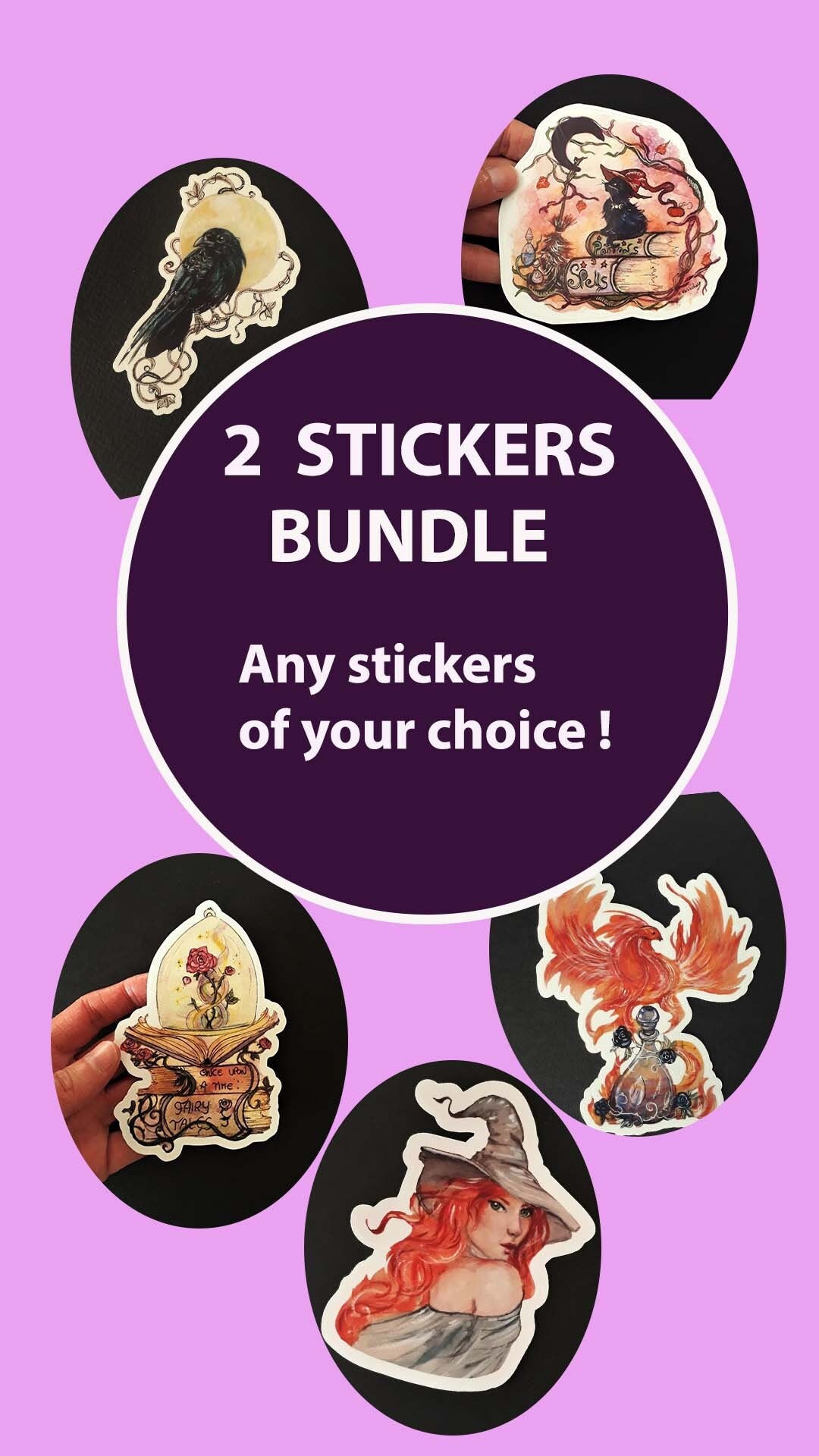 Stickers Bundle, Make Your Own Sticker Bundle, Glossy Vinyl Stickers