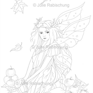 Autumn fairies coloring pages bundle autumn fairies coloring | Etsy