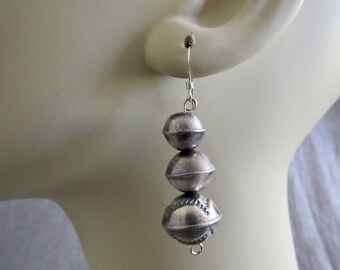 NOT PLATED or Plastic 7 Styles of Sterling Silver Navajo Pearls to Choose FromBeautiful Sterling Ball Bead NecklacesVintage