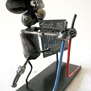 Electrician Mouse Metal Sculpture Trust me i'm an Electrician image 5