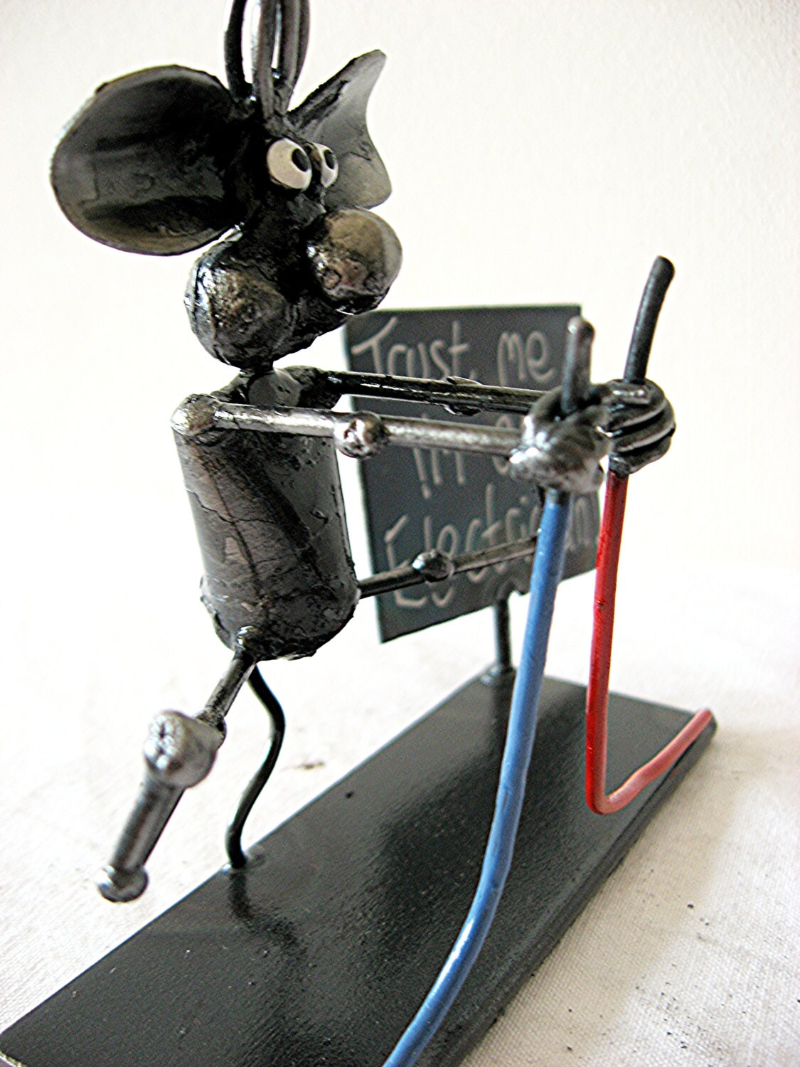 Electrician Mouse Metal Sculpture trust Me I'm an Etsy