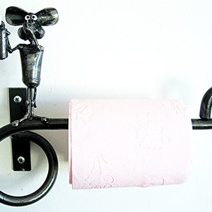 Porte papier toilette 3 rouleaux brodé olive 70 cm x 18 cm