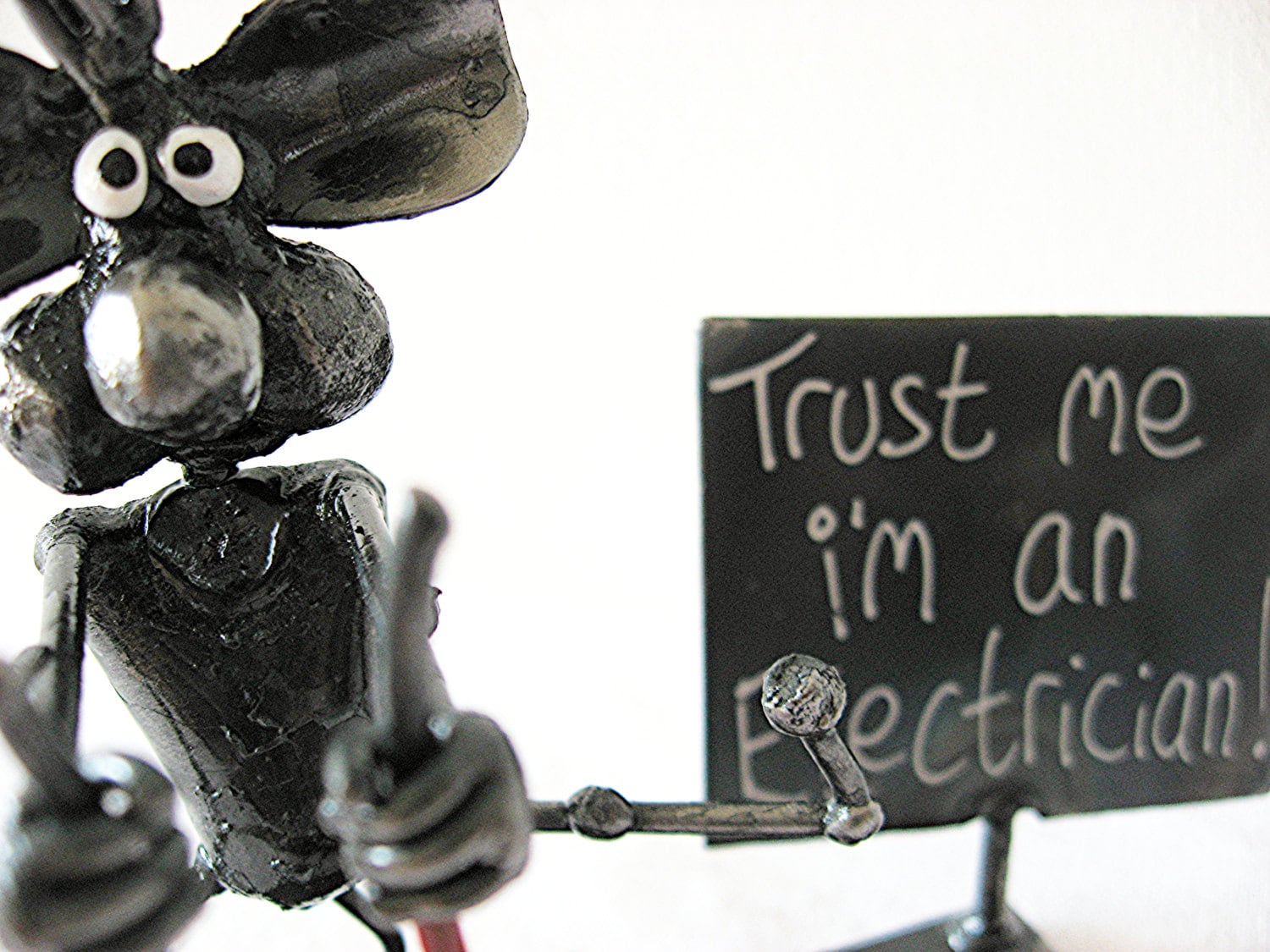 Electrician Mouse Metal Sculpture trust Me I'm an Etsy