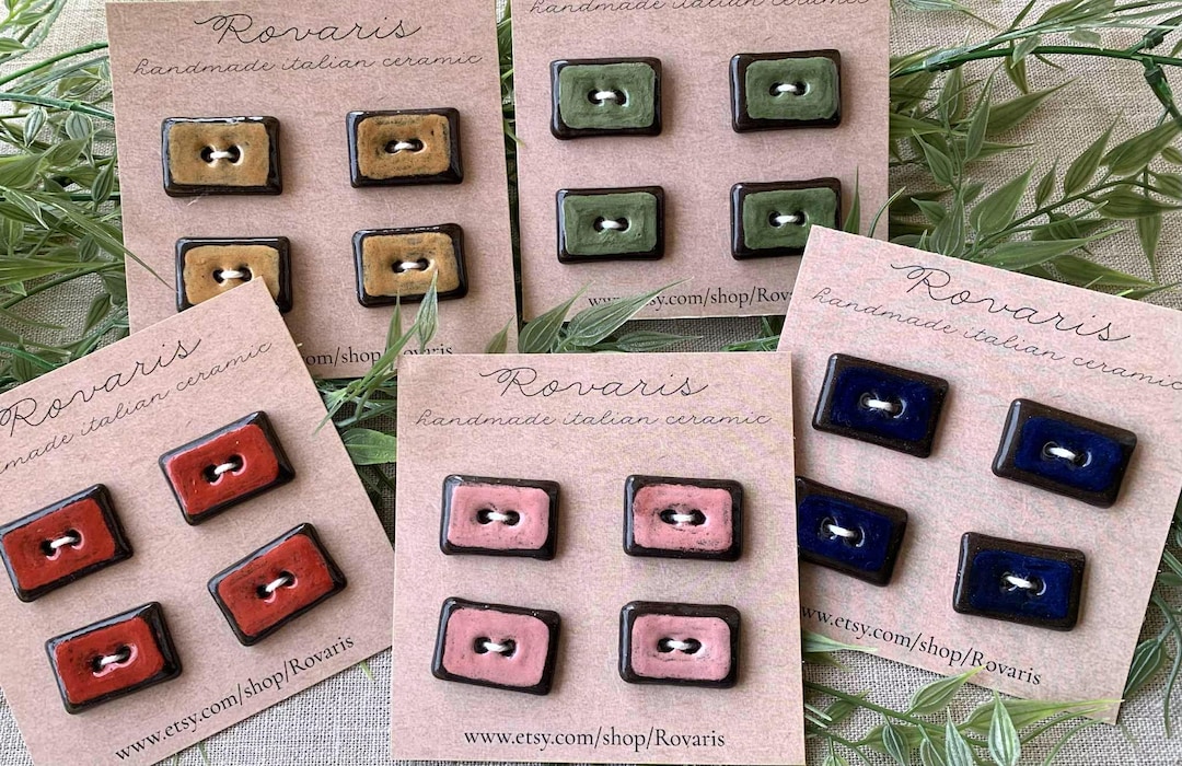 Primitive Rectangle Buttons - Etsy