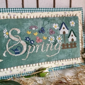 spring cross stitch PDF chart