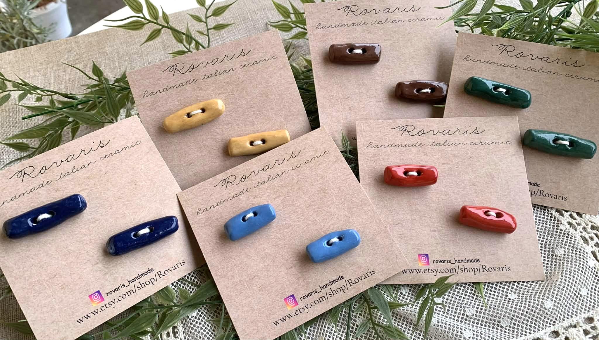 Handmade Ceramic Toggle Buttons - Etsy