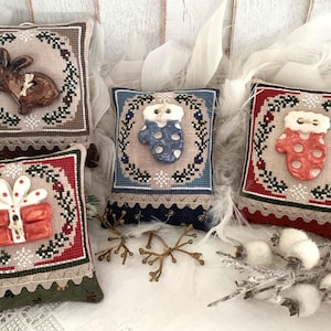 Kit de botones de cerámica con pequeños adornos