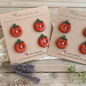 Tomato ceramic button