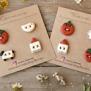 Country mix ceramic buttons card
