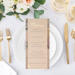Menu de casamento com mapa vintage | Casamento com tema de viagem, casamento no exterior, mapa vintage, menu de casamento, cartão de menu, casamento com tema de viagem vintage