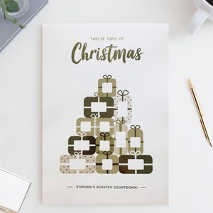 12 jours de Noël gratter le calendrier de l’Avent