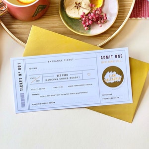 Grey Scratch off Concert Ticket | Surprise concert ticket scratch card, Personalised Gift, Music ticket scratch card, Surprise music gift