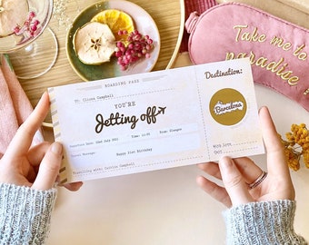 You're Jetting Off Scratch Card Boarding Pass | Scratch & Reveal Surprise Trip, Scratch Card, Personalised Gift, Travel Card, Boarding Pass