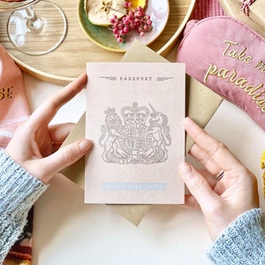 Passport Travel Card | Personalised Gift, Travel Card, Boarding Pass, Passport, UK Passport card