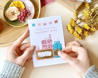 Birthday Gift Surprise Scratch-off Sticker Card | Scratch Reveal, Birthday Gift, Birthday Present, Present Reveal, Personalised Option