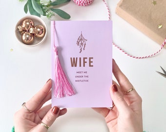 Wife Christmas Card | Personalised Card for Wife Christmas | Wife Definition Card | Custom Name Romantic Christmas Card for Her