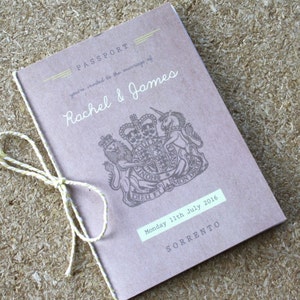 Passport Wedding Invitation travel booklet