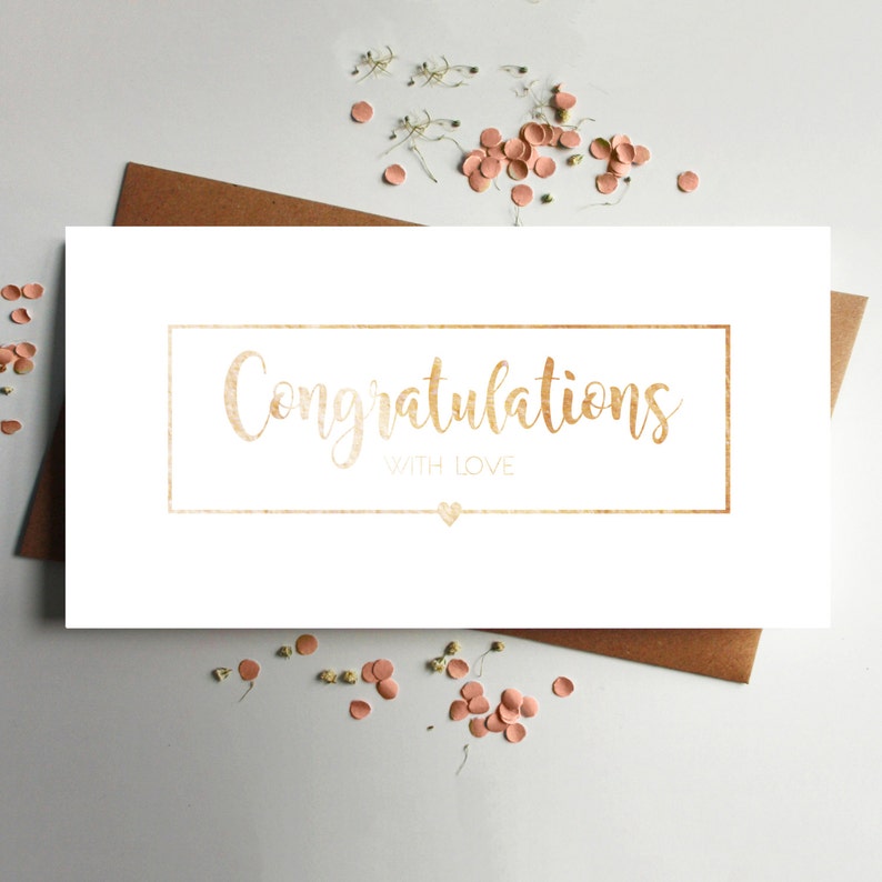 Congratulations Rose Gold Money Wallet | Money Envelopes, Cash Holder ...