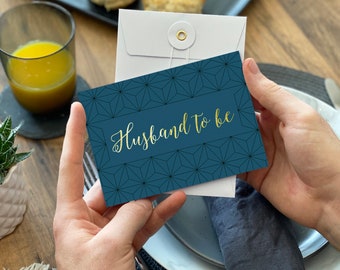 Husband To Be Gold Foil Wedding Card | Husband to be, Future Husband Card, Wedding Morning Card, Wedding Card, Gold Foil Card