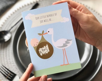Scratch Off Baby Gender Announcement Card | Gender Reveal Cards, It's A Boy, It's A Girl, Fun Gender Reveal, Scratch Cards, Personalised