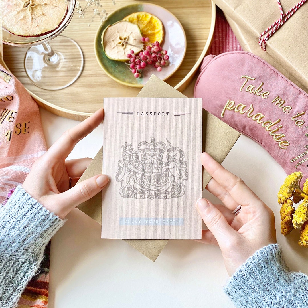 Passport Travel Card Personalised Gift, Travel Card, Boarding Pass