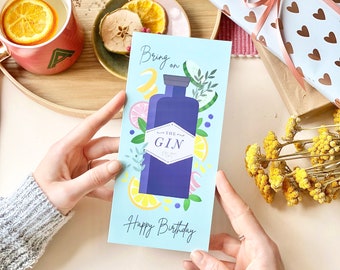 Birthday Gin Card | Birthday Card, Happy Birthday, Birthday Card for friends, Birthday Card for Wife, Personalised Birthday Card