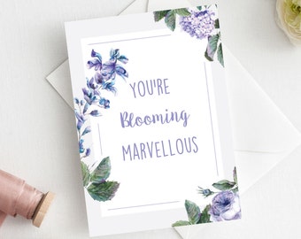 You're Blooming Marvellous Greetings Card | Mother's Day Card, Thoughtful Card, Floral Mother's Day Card, Blooming Marvellous Card