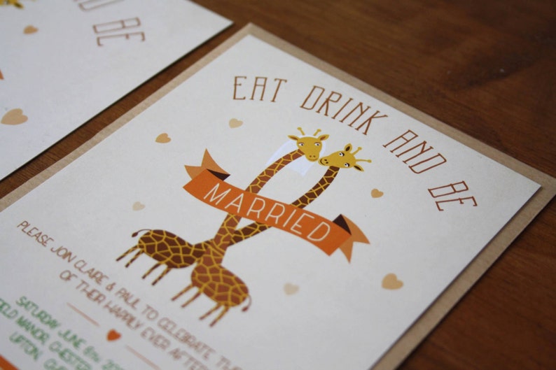 Zoo Themed Wedding Invitation Zoo Themed Wedding | Etsy